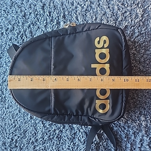 Adidas Mini Bookbag. Black and Gold. - Picture 6 of 6